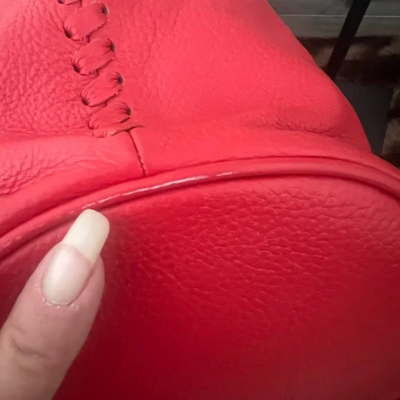 Boden Cherry Red Bucket Tassel Bag - Picture 10 of 11